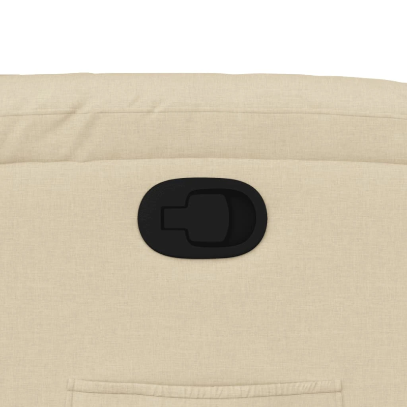 vidaXL atpūtas krēsls, atgāžams, krēmkrāsas audums