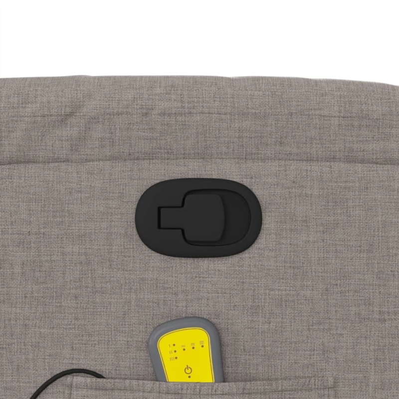 vidaXL masāžas krēsls, atgāžams, pelēkbrūns audums