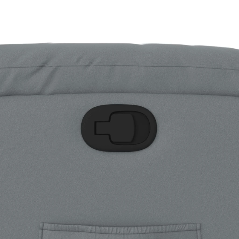 vidaXL atpūtas krēsls, atgāžams, pelēka mākslīgā āda