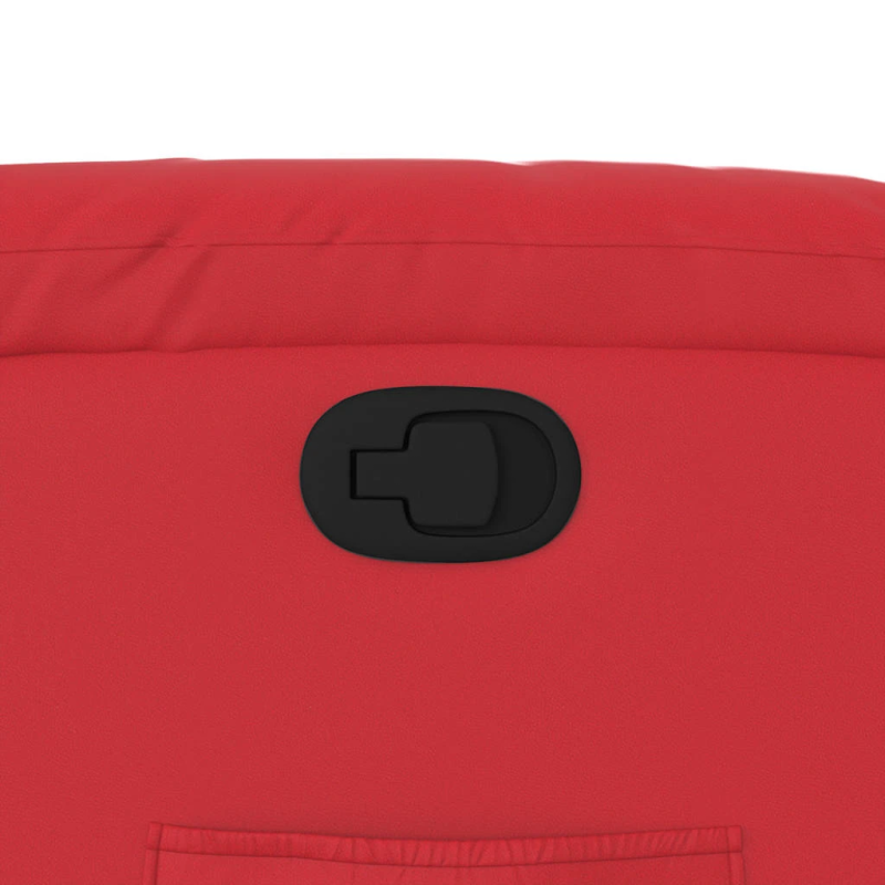 vidaXL atpūtas krēsls, atgāžams, sarkana mākslīgā āda