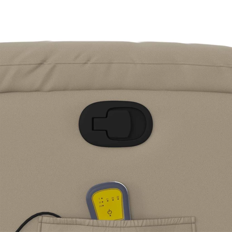 vidaXL masāžas krēsls, atgāžams, kapučīno krāsas mākslīgā āda