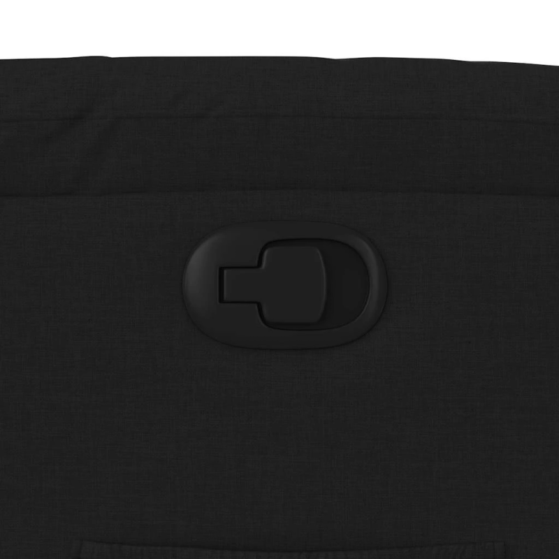 vidaXL atpūtas krēsls, atgāžams, melns audums