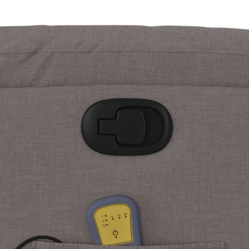 vidaXL masāžas krēsls, atgāžams, pelēkbrūns audums