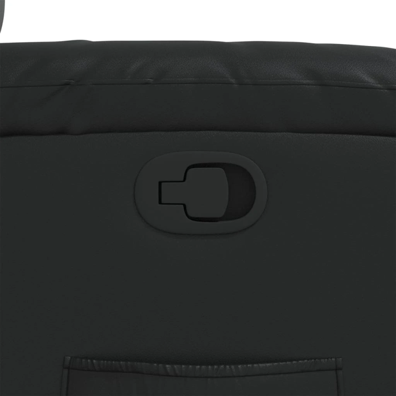 vidaXL atpūtas krēsls, atgāžams, melna mākslīgā āda