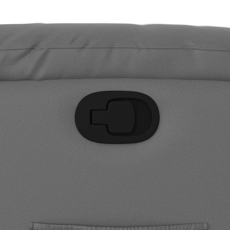 vidaXL atpūtas krēsls, atgāžams, pelēka mākslīgā āda