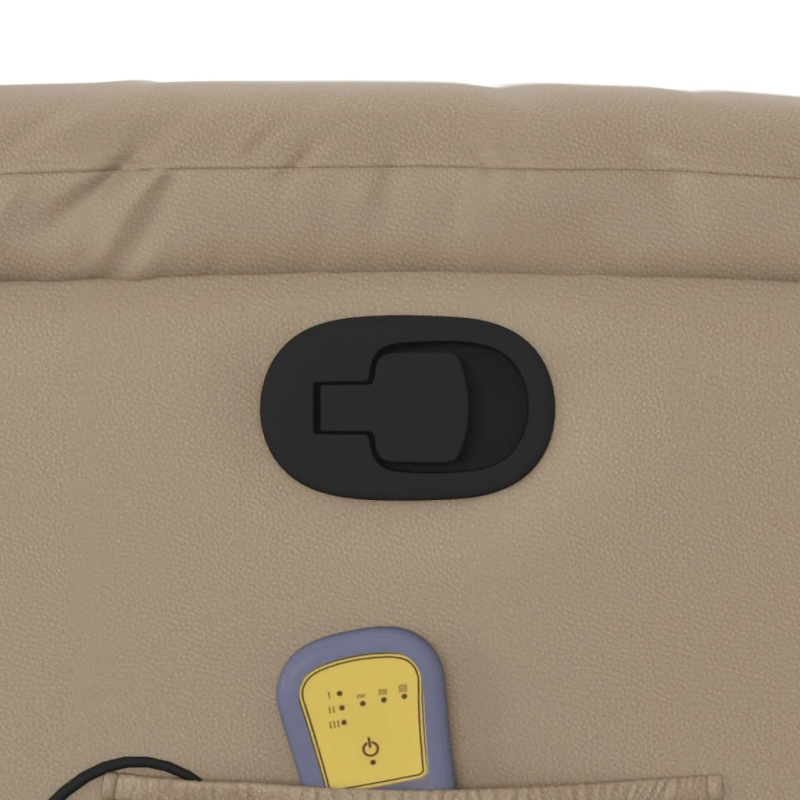 vidaXL masāžas krēsls, atgāžams, kapučīno krāsas mākslīgā āda