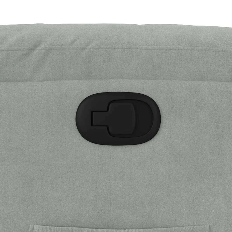 vidaXL atpūtas krēsls, atgāžams, gaiši pelēks samts