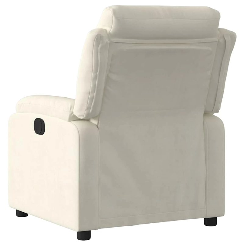 vidaXL atpūtas krēsls, atgāžams, krēmkrāsas samts