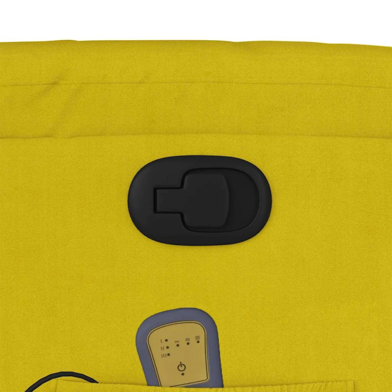 vidaXL masāžas krēsls, atgāžams, dzeltens samts