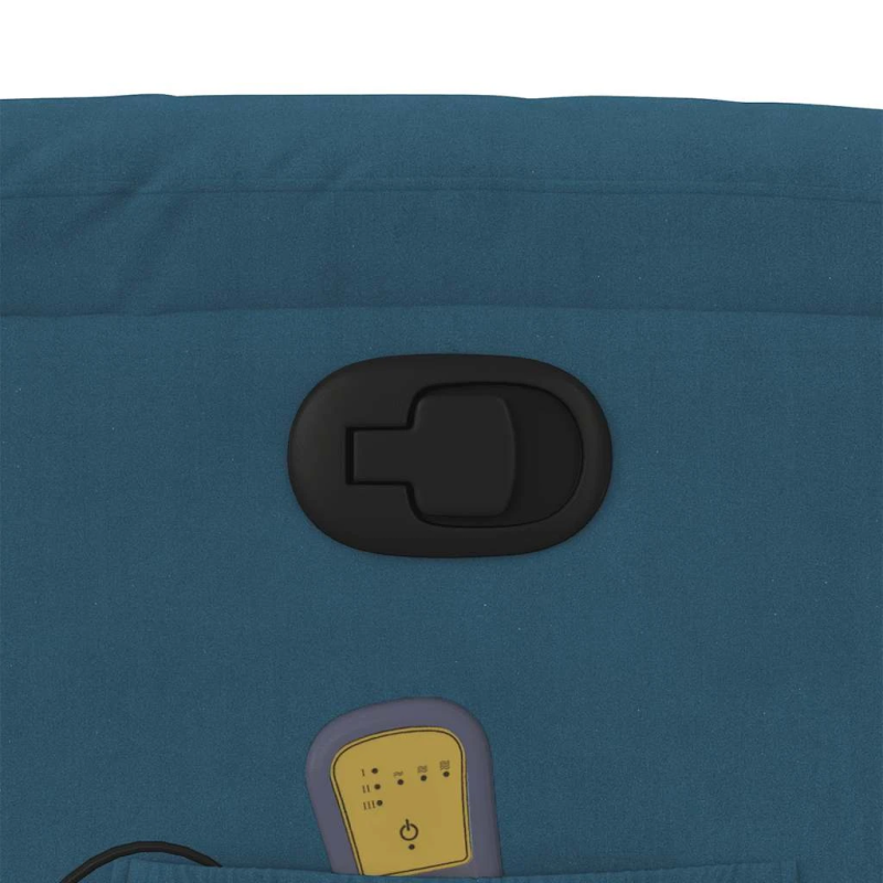 vidaXL masāžas krēsls, atgāžams, zils samts