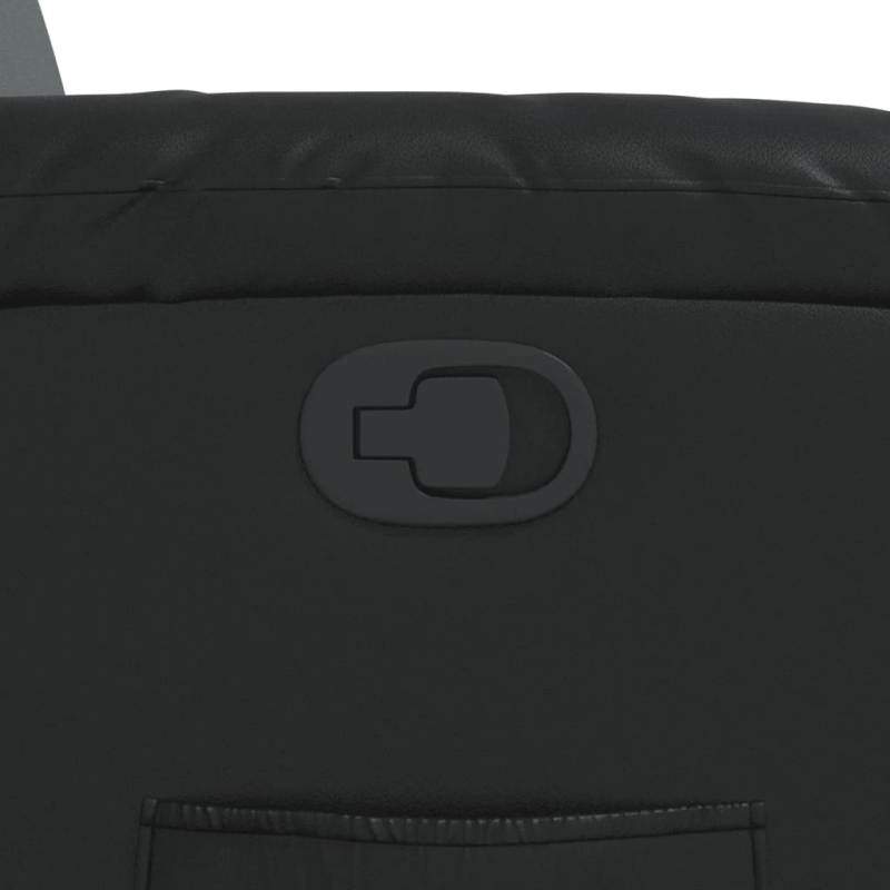 vidaXL atpūtas krēsls, atgāžams, melna mākslīgā āda