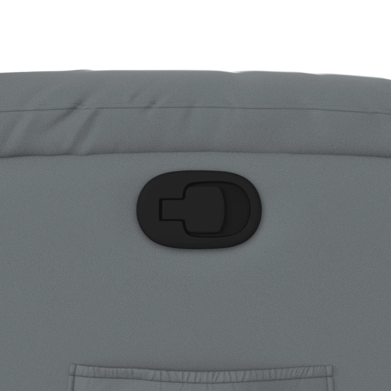 vidaXL atpūtas krēsls, atgāžams, pelēka mākslīgā āda