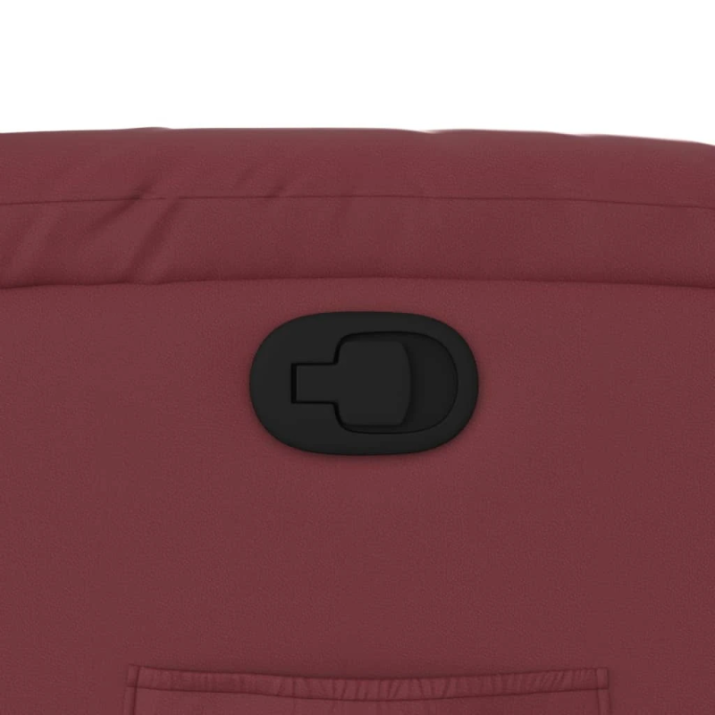 vidaXL atpūtas krēsls, atgāžams, vīnsarkana mākslīgā āda