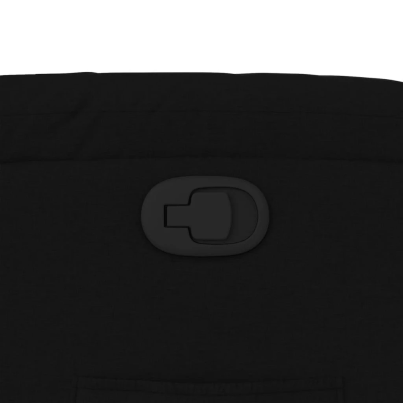 vidaXL atpūtas krēsls, atgāžams, melns audums