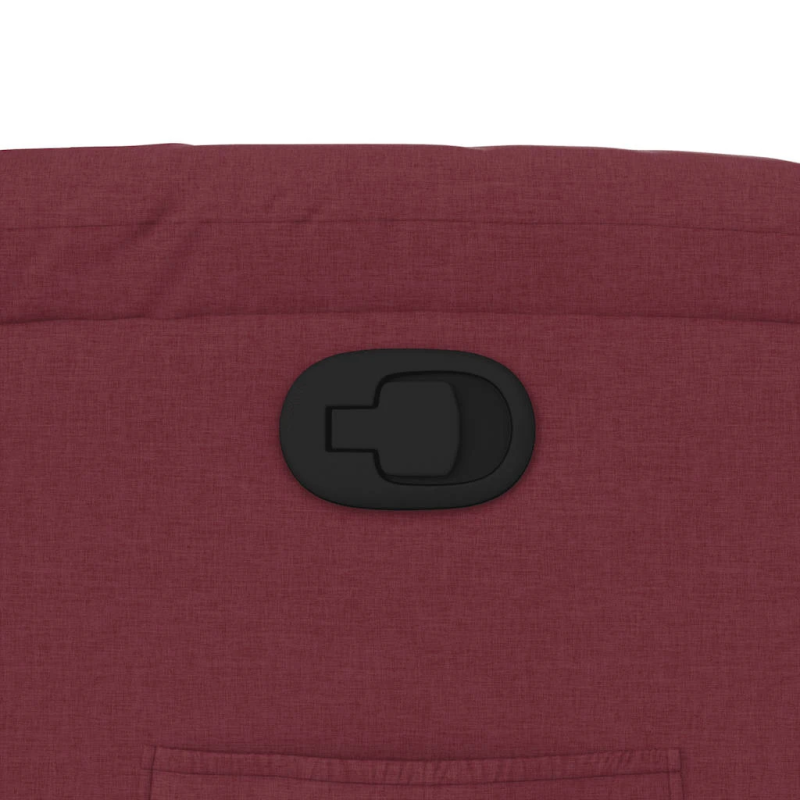 vidaXL atpūtas krēsls, atgāžams, vīnsarkans audums