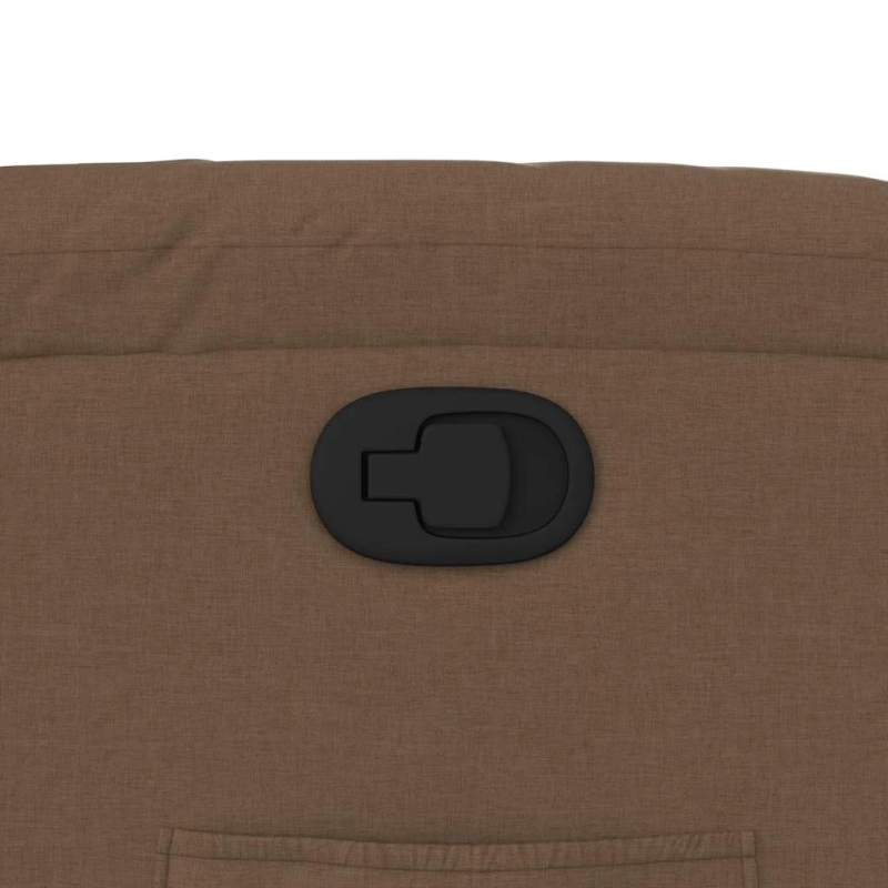 vidaXL atpūtas krēsls, atgāžams, brūns audums