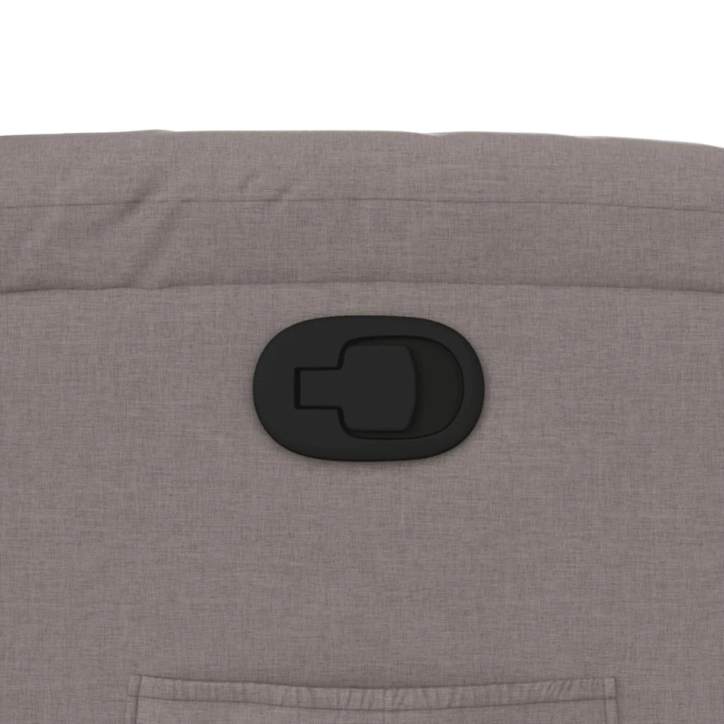 vidaXL atpūtas krēsls, atgāžams, pelēkbrūns audums