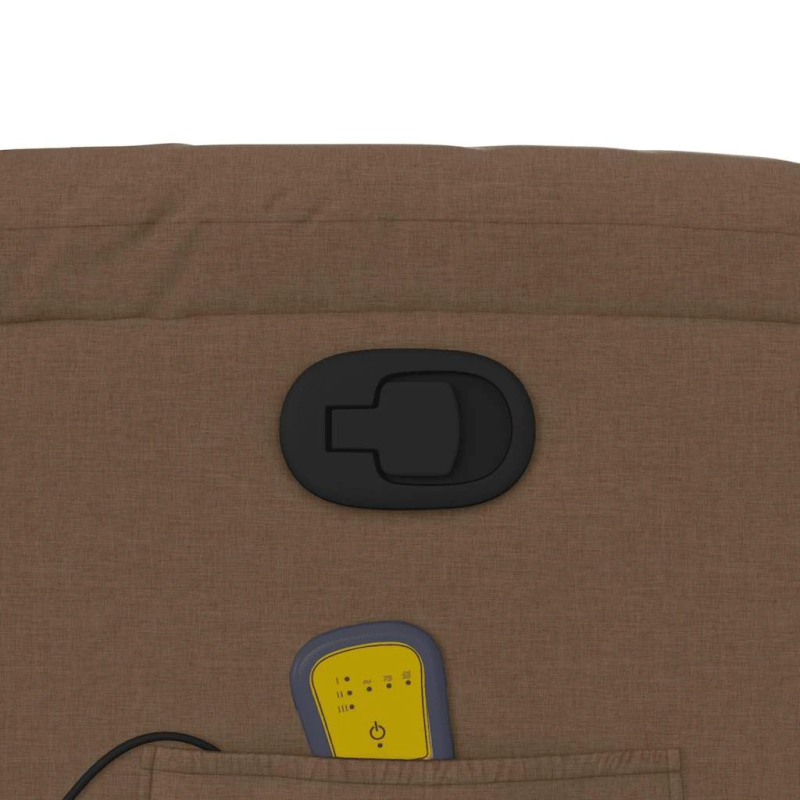 vidaXL masāžas krēsls, atgāžams, brūns audums