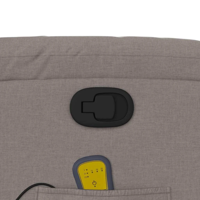 vidaXL masāžas krēsls, atgāžams, pelēkbrūns audums