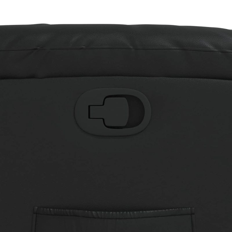 vidaXL atpūtas krēsls, atgāžams, melna mākslīgā āda