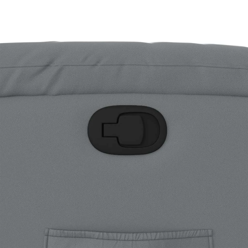 vidaXL atpūtas krēsls, atgāžams, pelēka mākslīgā āda