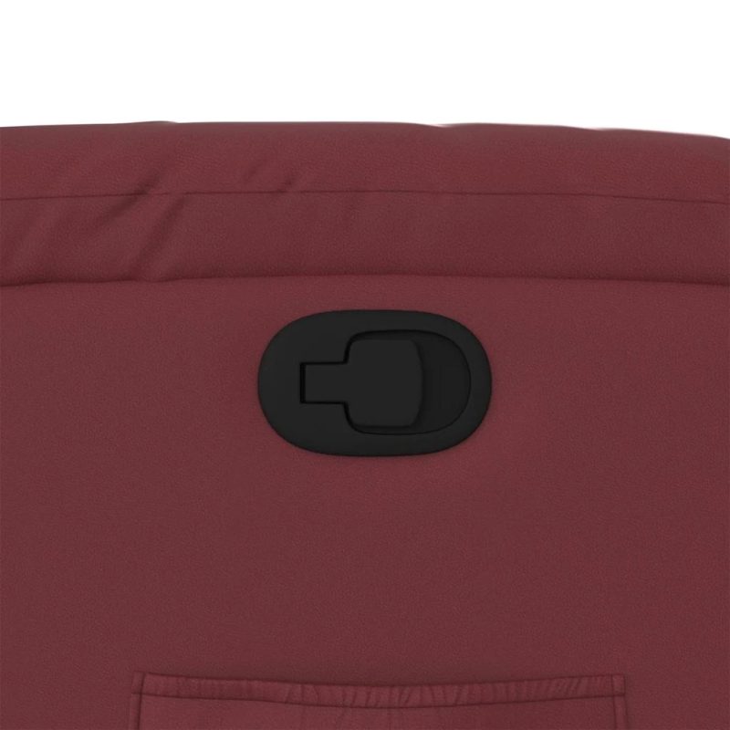 vidaXL atpūtas krēsls, atgāžams, vīnsarkana mākslīgā āda