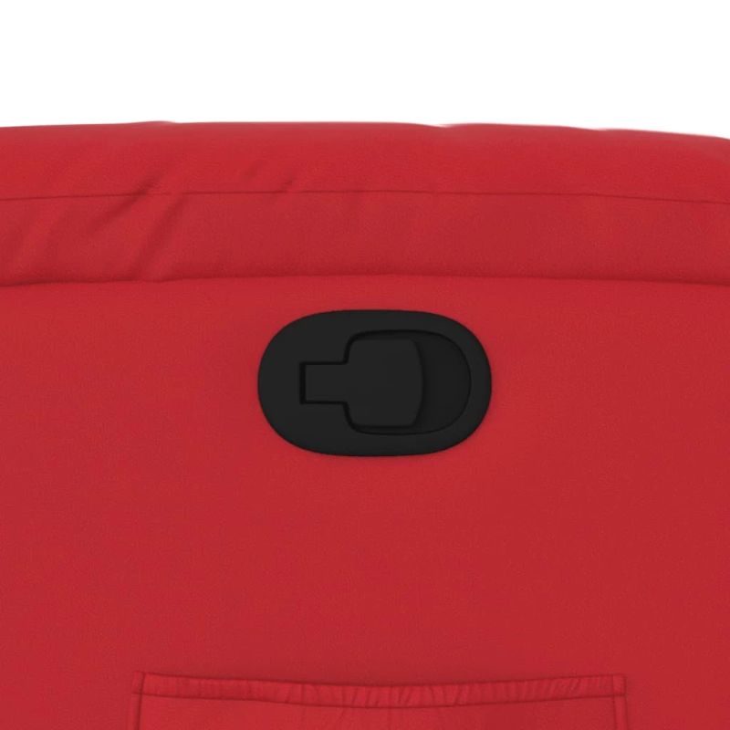 vidaXL atpūtas krēsls, atgāžams, sarkana mākslīgā āda