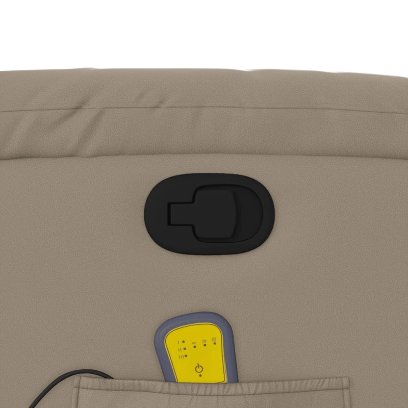 vidaXL masāžas krēsls, atgāžams, kapučīno krāsas mākslīgā āda