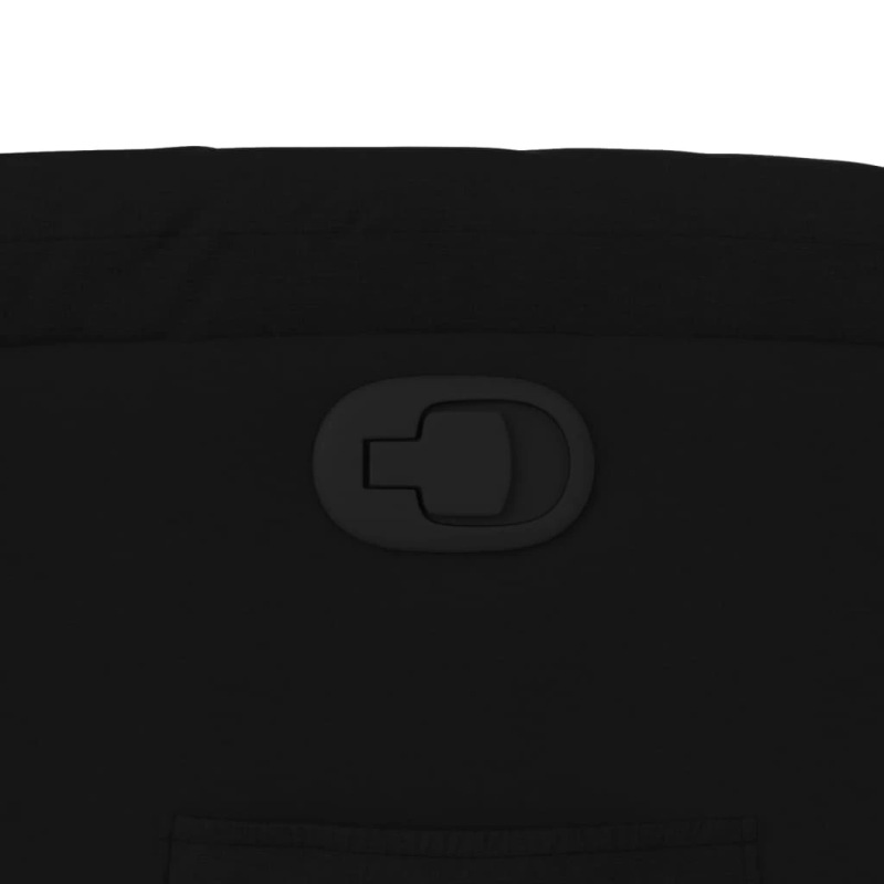 vidaXL atpūtas krēsls, atgāžams, melns audums