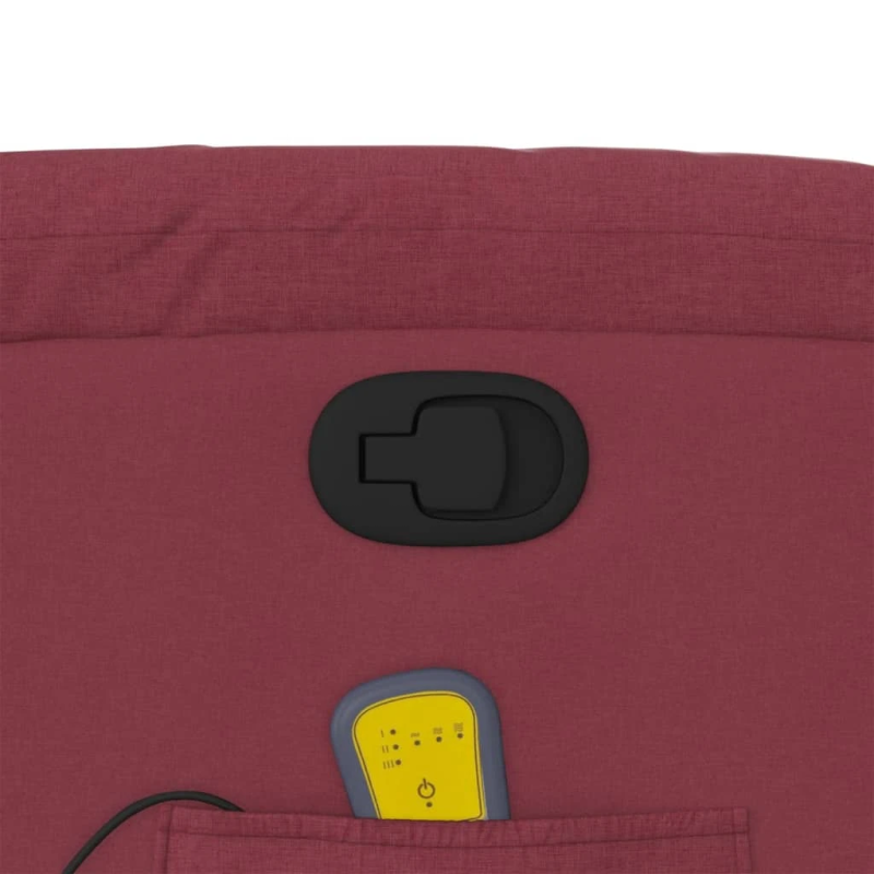 vidaXL masāžas krēsls, atgāžams, vīnsarkans audums