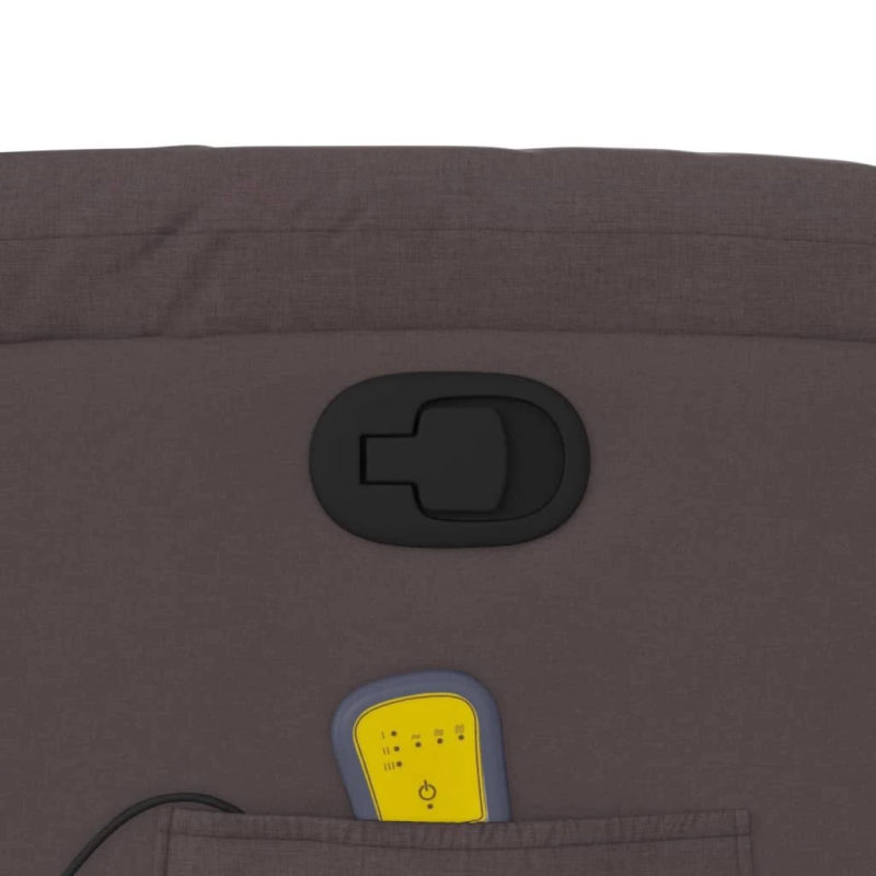 vidaXL masāžas krēsls, atgāžams, tumši brūns audums