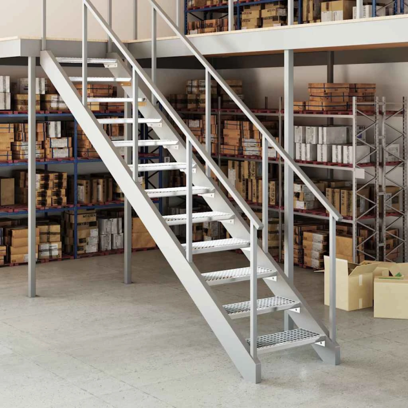 vidaXL režģa pakāpiens, 60x24x7 cm, cinkots tērauds