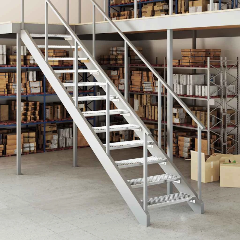 vidaXL režģa pakāpiens, 70x24x7 cm, cinkots tērauds