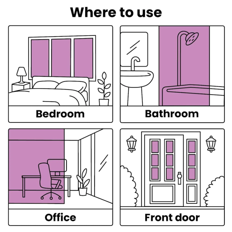 vidaXL loga plēves, matēta, strīpas, PVC