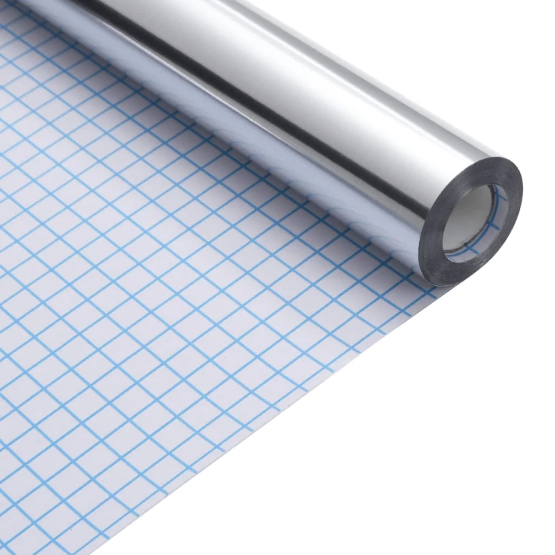 vidaXL mēbeļu līmplēves, pašlīmējoša, sudrabaina, 90x500 cm, PET