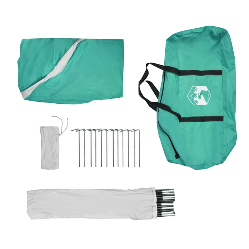 vidaXL ballīšu telts, zaļa, ūdensizturīga