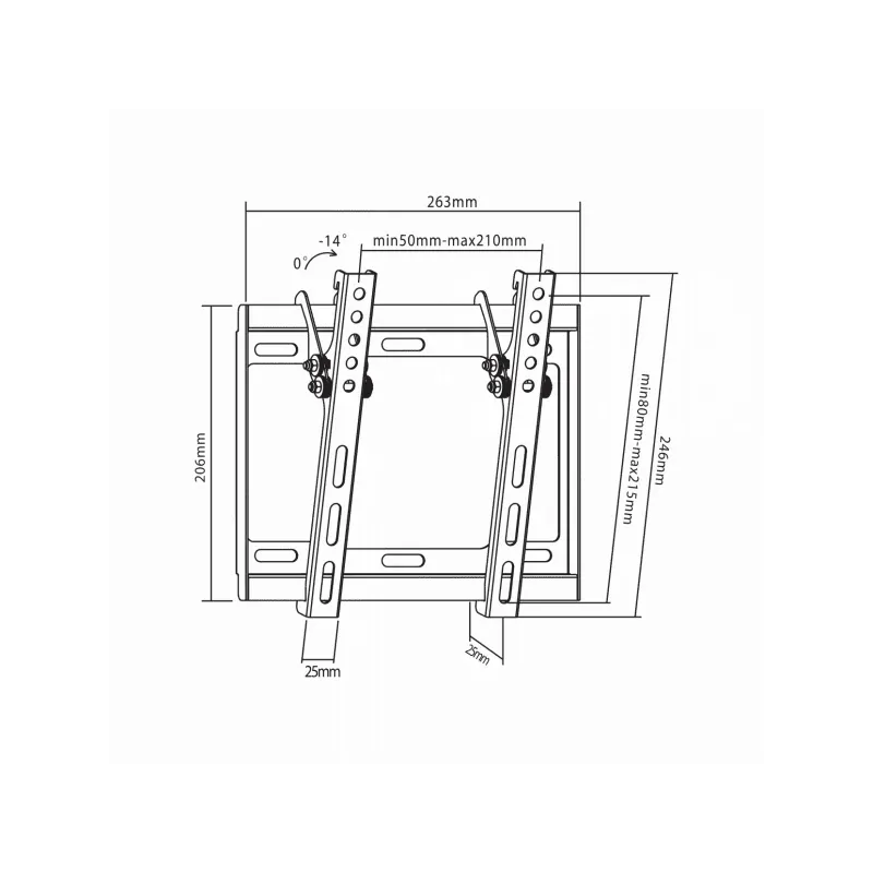 Sbox PLB-3422T Tilting Flat Screen LED TV Mount 23-43 35kg