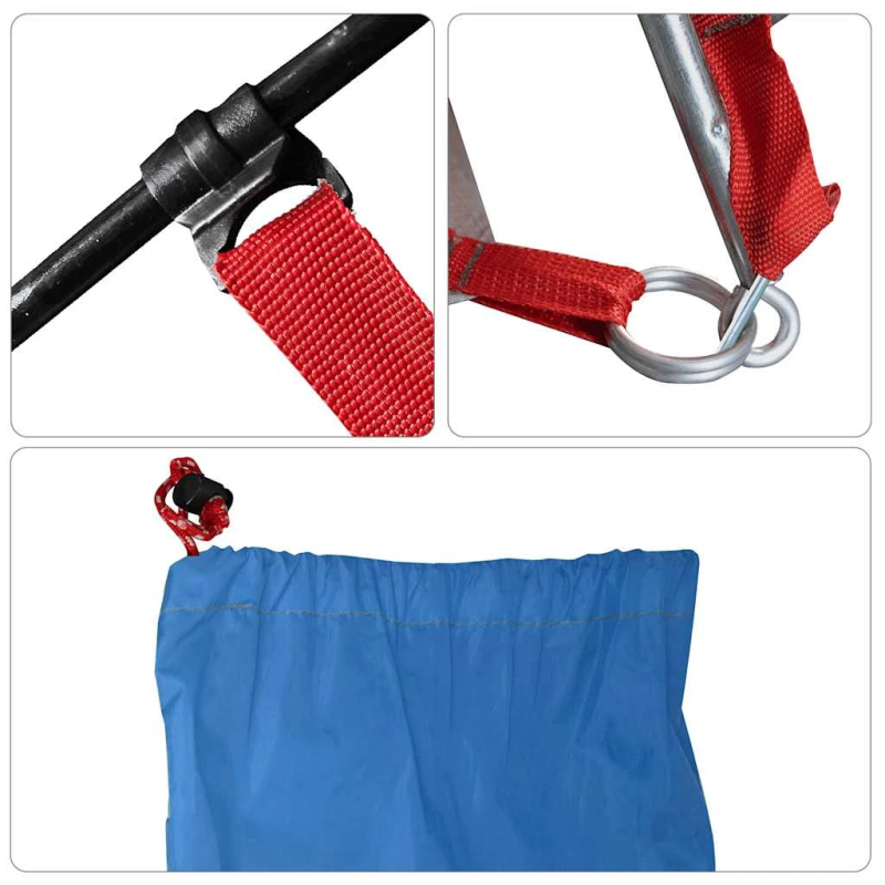 vidaXL pludmales telts, debeszila, 274x178x170-148 cm, 185T, tafts