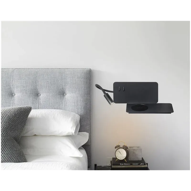 Lampa sienas Domoletti Fiji 19132-BK, LED, 4000 °K, 1 x 6 W