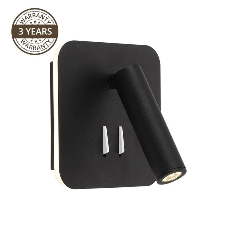 Stiprināšanas lukturis AREA 19002-BK 3W+6W LED BL