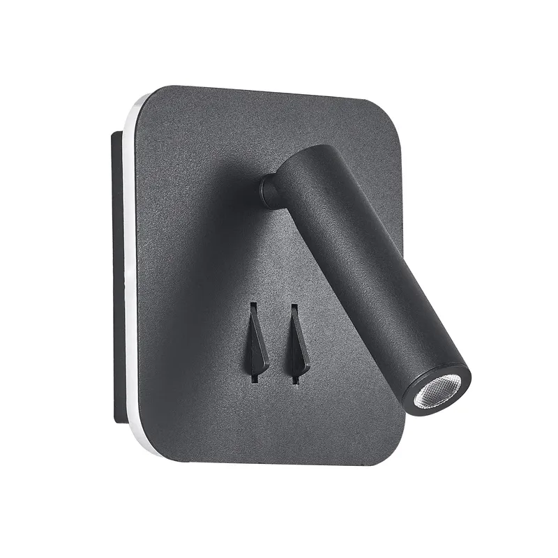 Šviestuvas sieninis Domoletti Area 19002-BK, LED, 4000 °K, 1 x 6 W