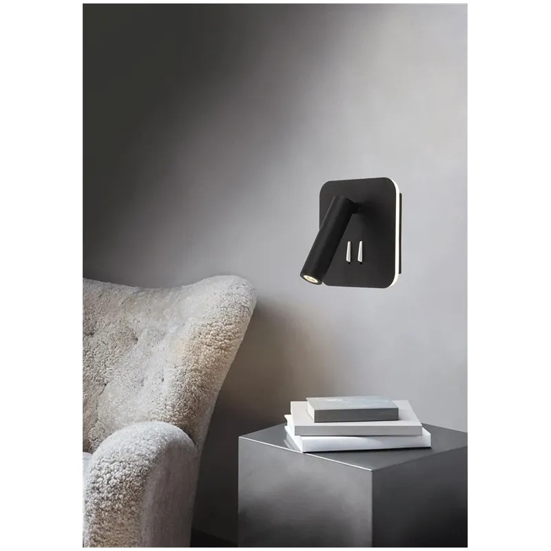 Valgusti seinale Domoletti Area 19002-BK, LED, 4000 °K, 1 x 6 W
