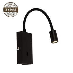 Stiprināmais gaismeklis MARSO 18373-BK 3W LED BL