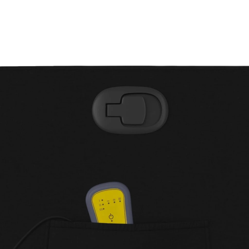 vidaXL masāžas krēsls, atgāžams, melns audums