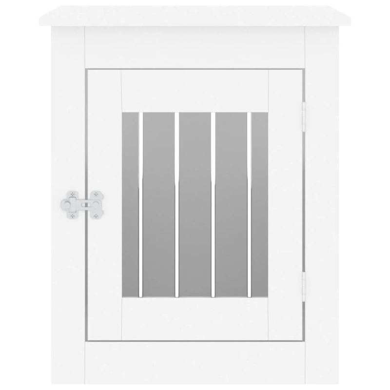vidaXL suņu būris, balts, 55x75x65 cm, inženierijas koks
