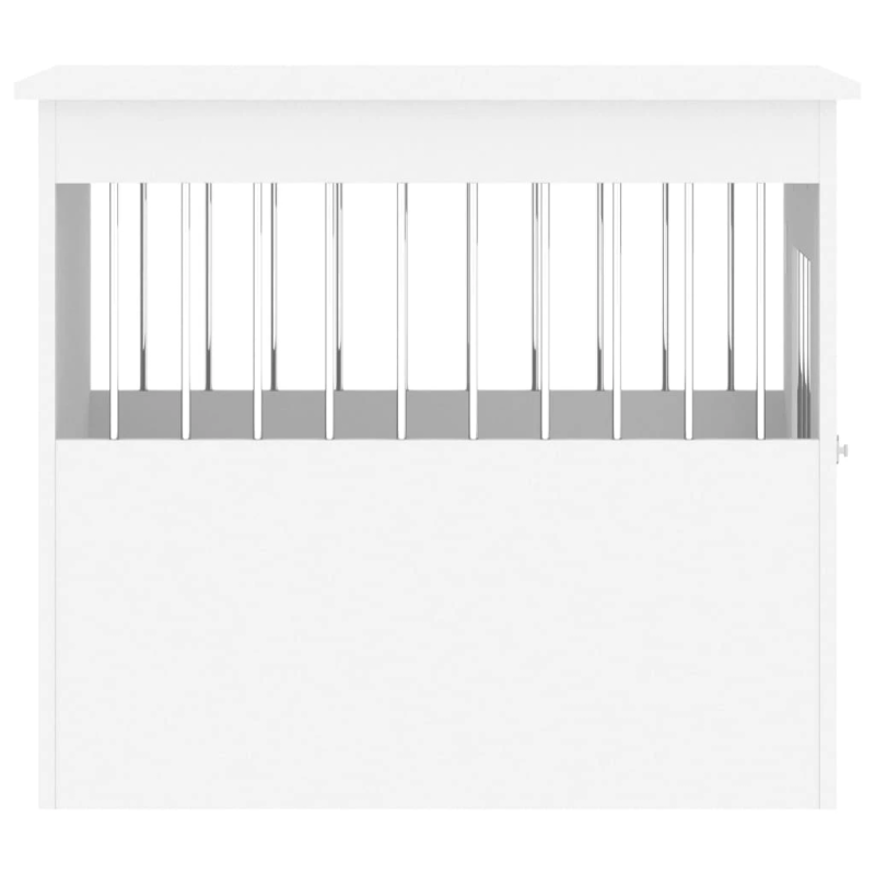 vidaXL suņu būris, balts, 55x75x65 cm, inženierijas koks