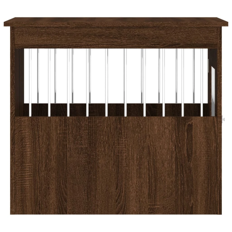 vidaXL suņu būris, ozolkoka krāsa, 55x75x65 cm, inženierijas koks