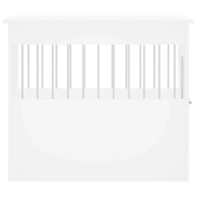 vidaXL suņu būris, balts, 55x80x68 cm, inženierijas koks