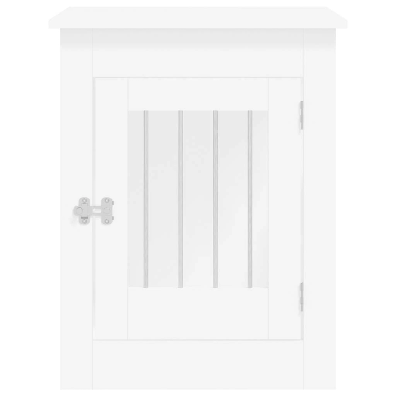 vidaXL suņu būris, balts, 55x80x68 cm, inženierijas koks