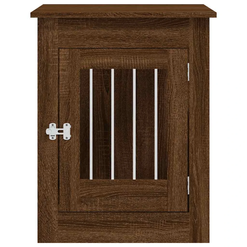 vidaXL suņu būris, ozolkoka krāsa, 55x80x68 cm, inženierijas koks